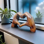 Handgesneden Houten Hartdecoratie voor Warme Interieurs