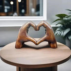 Handgesneden Houten Hartdecoratie voor Warme Interieurs