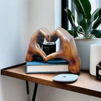 Handgesneden Houten Hartdecoratie voor Warme Interieurs