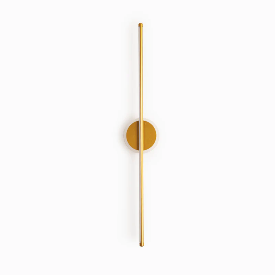 LED-Wandlamp met Slanke Lichtbalk en Geometrische Wandplaat