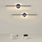 LED-Wandlamp met Slanke Lichtbalk en Geometrische Wandplaat