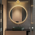LED-Wandlamp met Slanke Lichtbalk en Geometrische Wandplaat