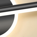 LED-Wandlamp met Slanke Lichtbalk en Geometrische Wandplaat
