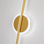 LED-Wandlamp met Slanke Lichtbalk en Geometrische Wandplaat