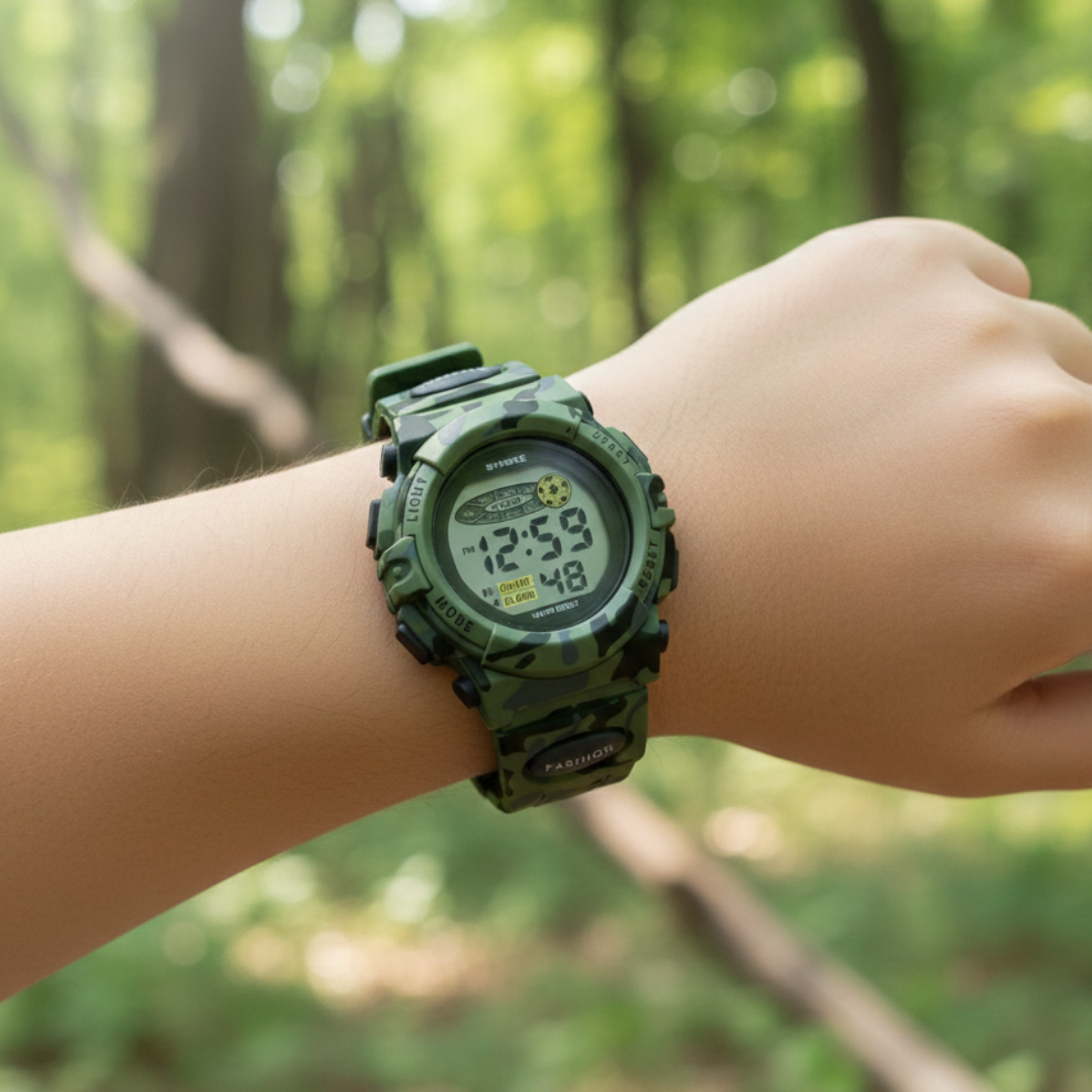 Digitaal Kinderhorloge met Waterbestendig Ontwerp en Stopwatch voor Dagelijks Gebruik