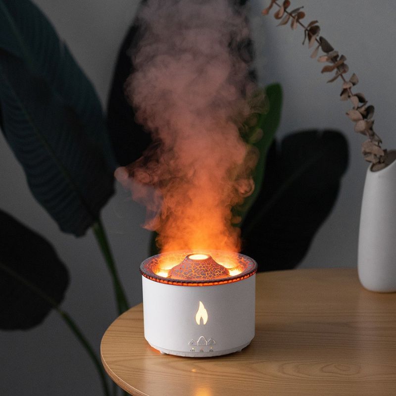 USB-aromadiffuser met vulkaaneffect en LED-verlichting