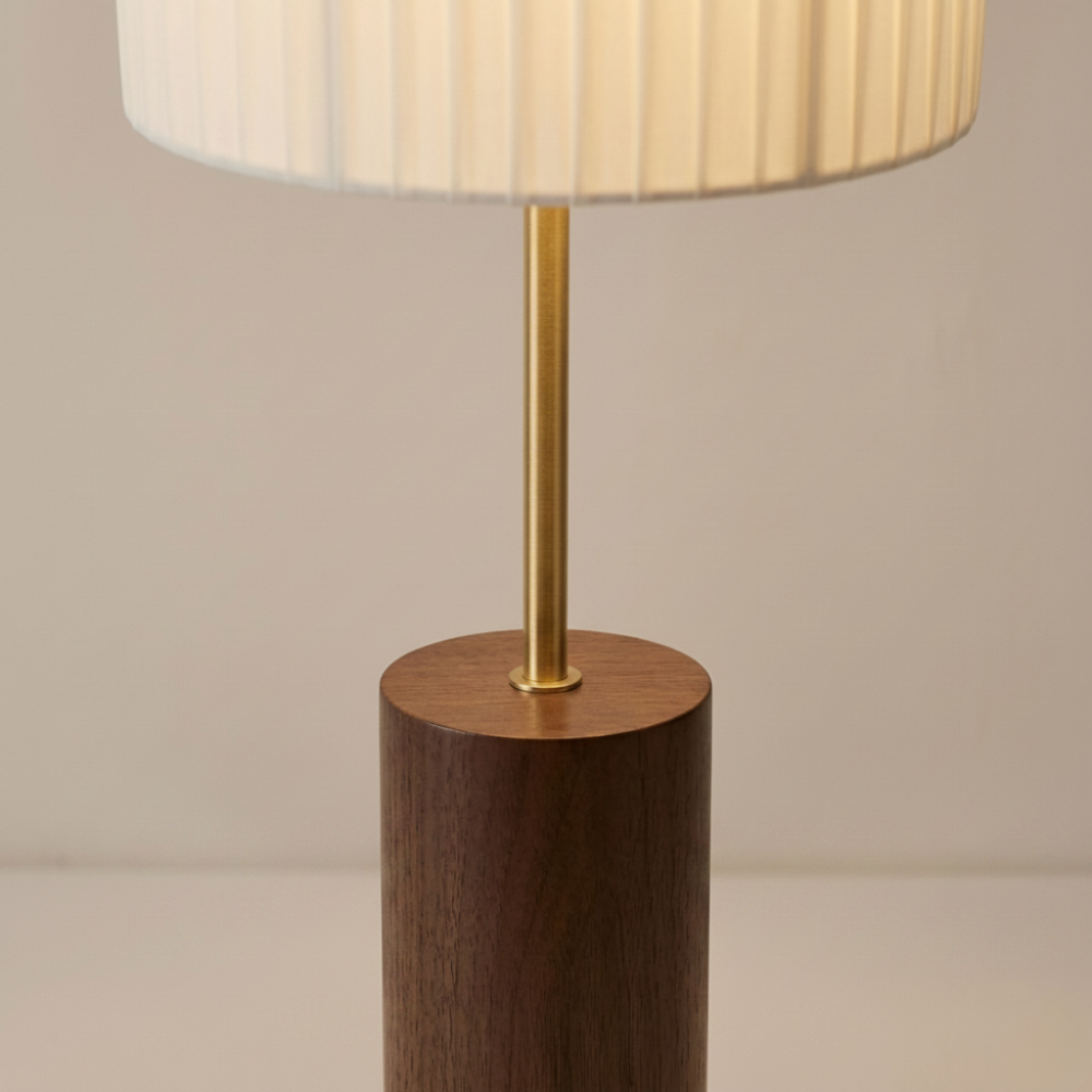 Minimalistische Vloerlamp met Stoffen Kap en Zachte Rustgevende LED‑Sfeerverlichting