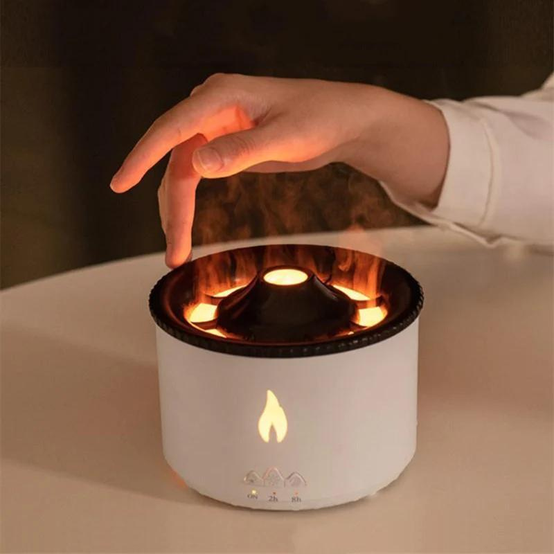 USB-aromadiffuser met vulkaaneffect en LED-verlichting