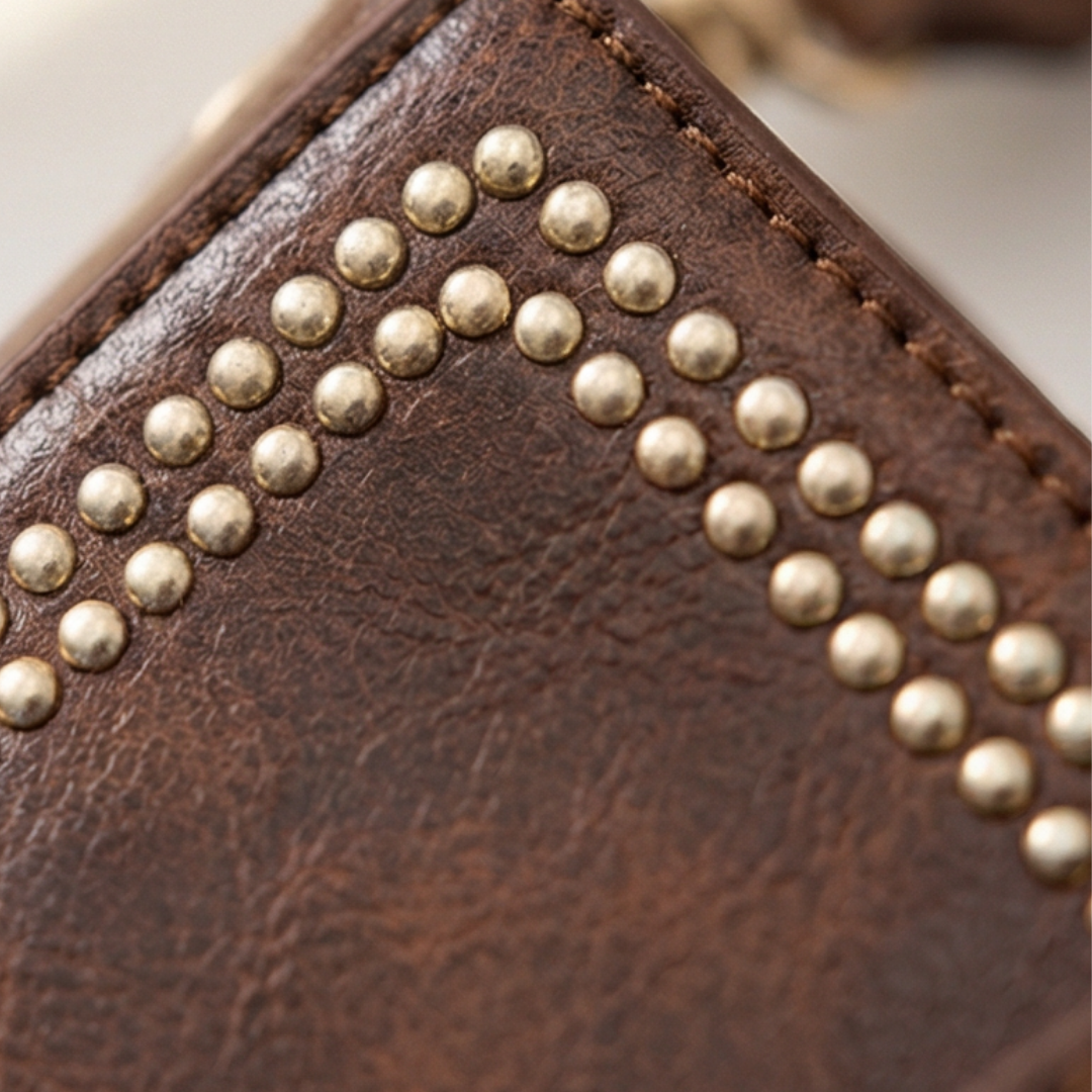 Vintage Crossbody Tas Met Geweven Schouderband En Slimme Opbergvakken