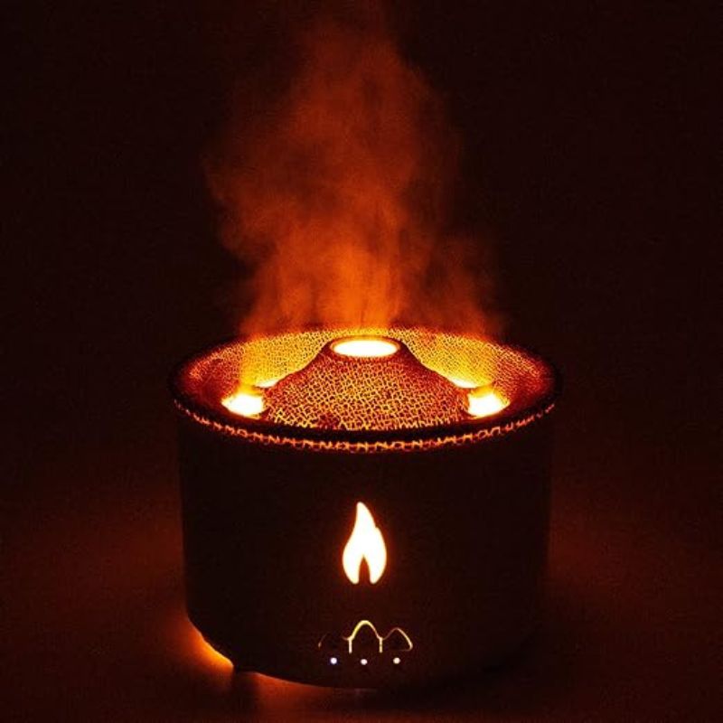 USB-aromadiffuser met vulkaaneffect en LED-verlichting