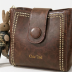 Vintage Crossbody Tas Met Geweven Schouderband En Slimme Opbergvakken