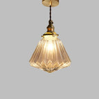 Vintage Hanglamp Met Gekraakt Glas En Warme Lichtuitstraling