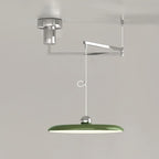 Verstelbare hanglamp met horizontale arm en ronde kap