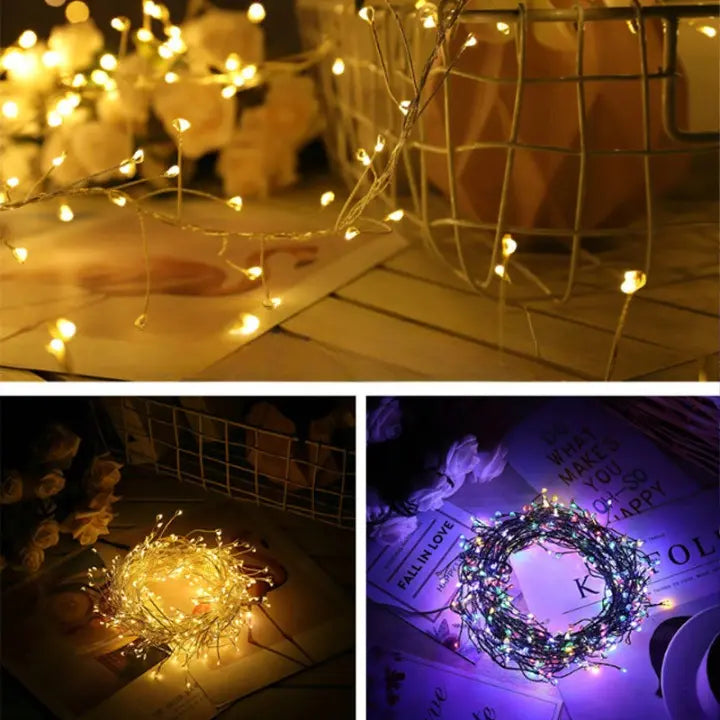 LED-Lichtsnoer met Flexibele Koperdraad voor Kerstboom en Decoratie