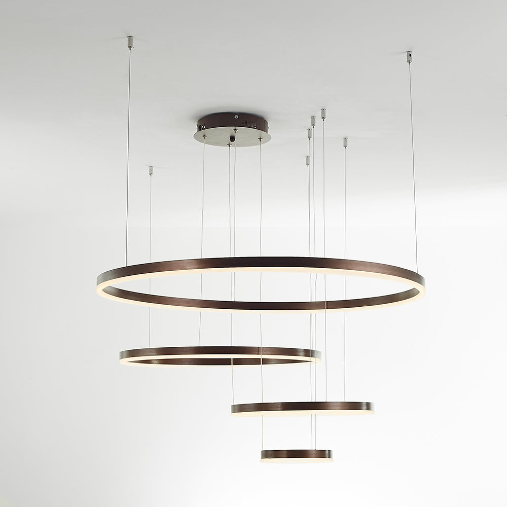 Ringhanglamp met LED‑Lichtverdeling en Verstelbare Ophanging