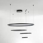 Ringhanglamp met LED‑Lichtverdeling en Verstelbare Ophanging