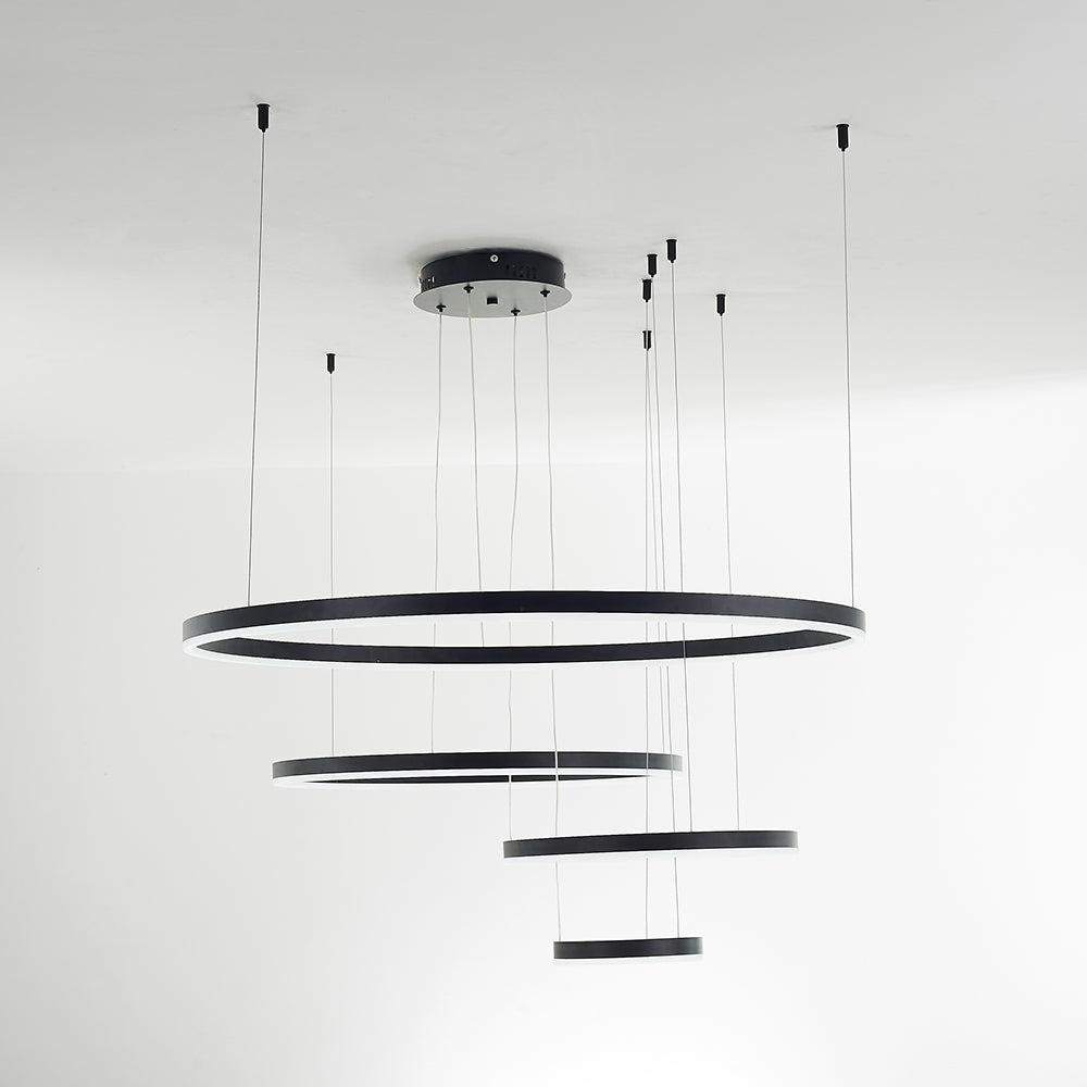Ringhanglamp met LED‑Lichtverdeling en Verstelbare Ophanging