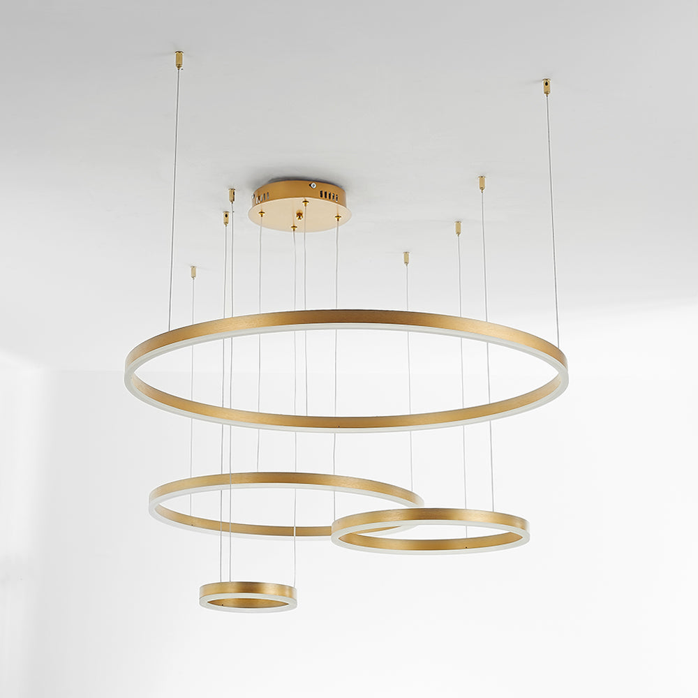 Ringhanglamp met LED‑Lichtverdeling en Verstelbare Ophanging