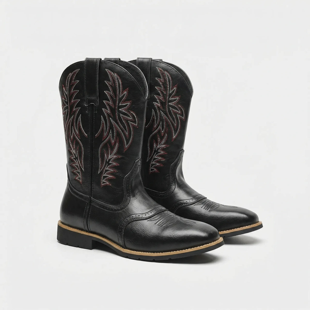 Mannen Western Boots Met Vierkante Neus En Hoge Schacht