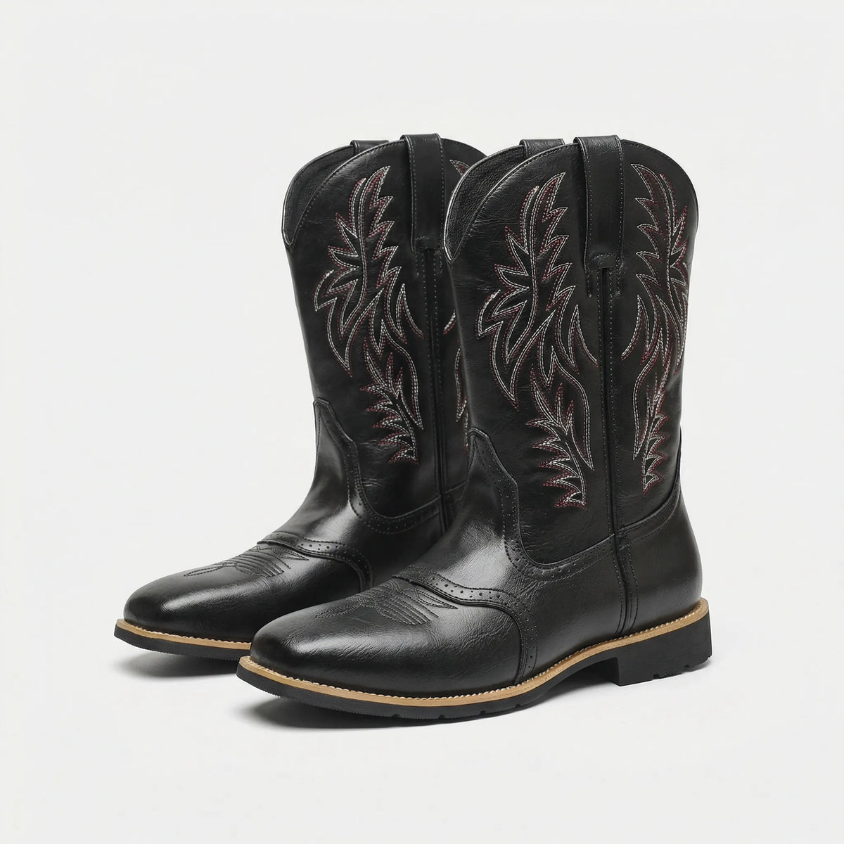 Mannen Western Boots Met Vierkante Neus En Hoge Schacht
