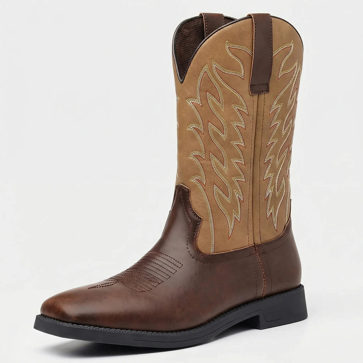 Mannen Western Boots Met Vierkante Neus En Hoge Schacht