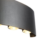 Wandlamp met gebogen rechthoekige behuizing ontwerp