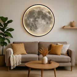 Wandlamp met ronde voorzijde en geïntegreerde lichtbron