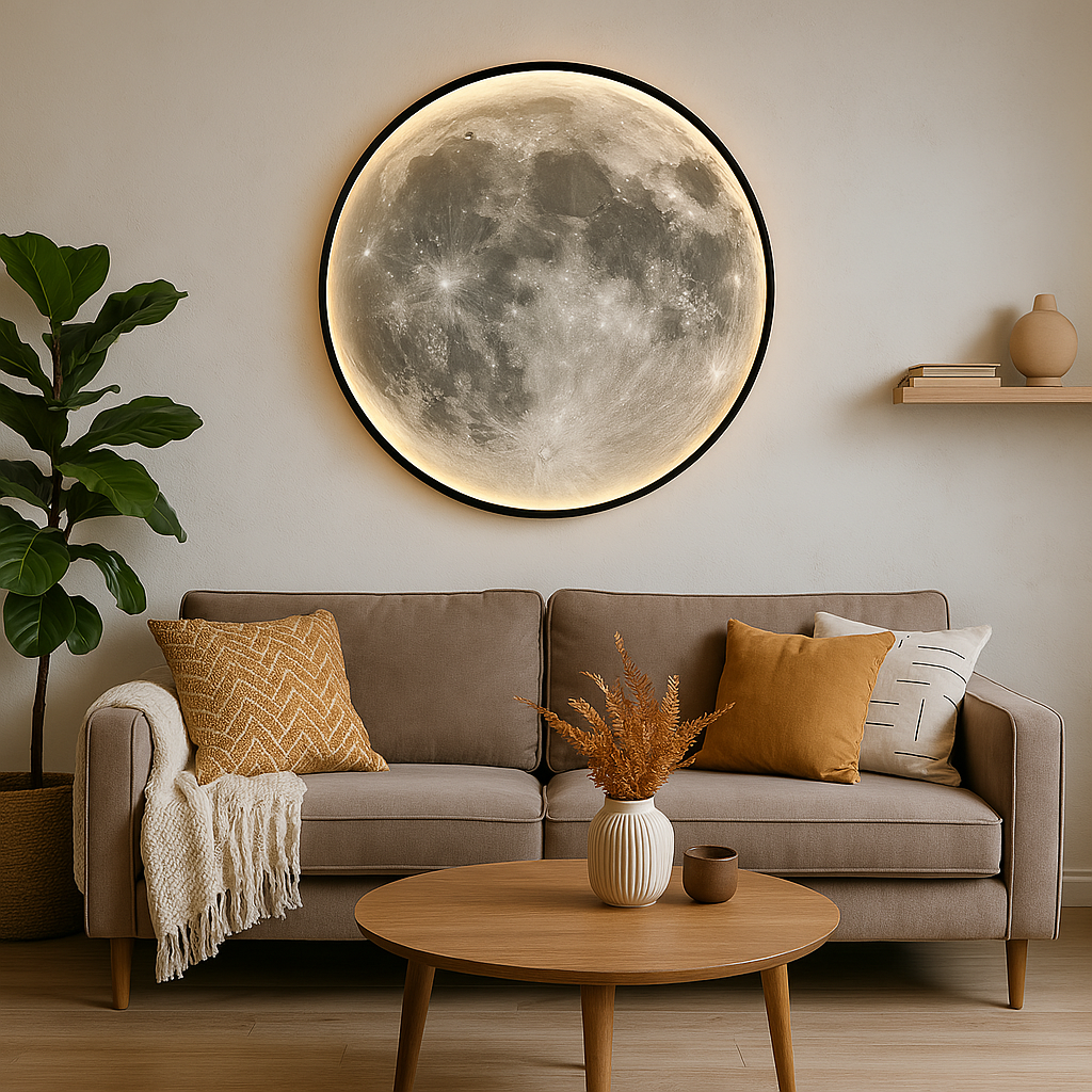 Wandlamp met ronde voorzijde en geïntegreerde lichtbron