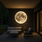 Wandlamp met ronde voorzijde en geïntegreerde lichtbron