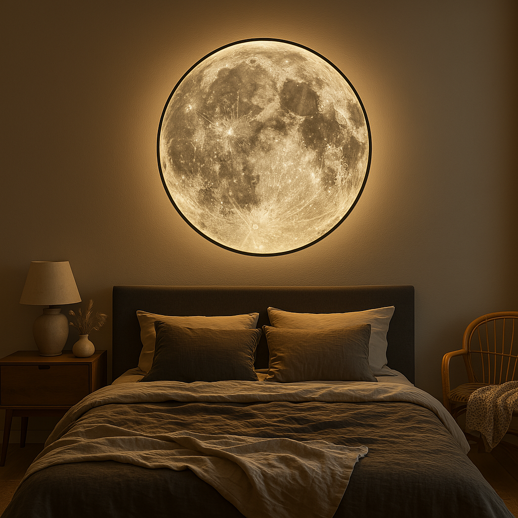 Wandlamp met ronde voorzijde en geïntegreerde lichtbron