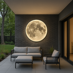 Wandlamp met ronde voorzijde en geïntegreerde lichtbron