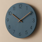 Houten Wandklok met Stil Mechanisme en Minimalistische Vormgeving