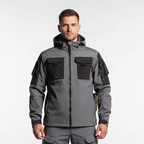 Outdoorjas voor Heren met Capuchon en Praktische Ritszakken