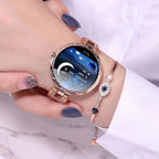 Waterdichte Dames‑Smartwatch met Gezondheidsfuncties en Lange Batterijduur