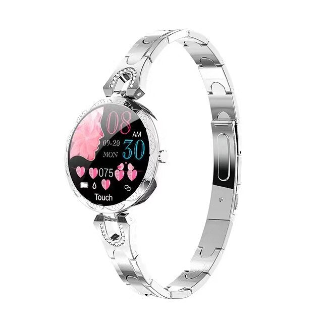 Waterdichte Dames‑Smartwatch met Gezondheidsfuncties en Lange Batterijduur