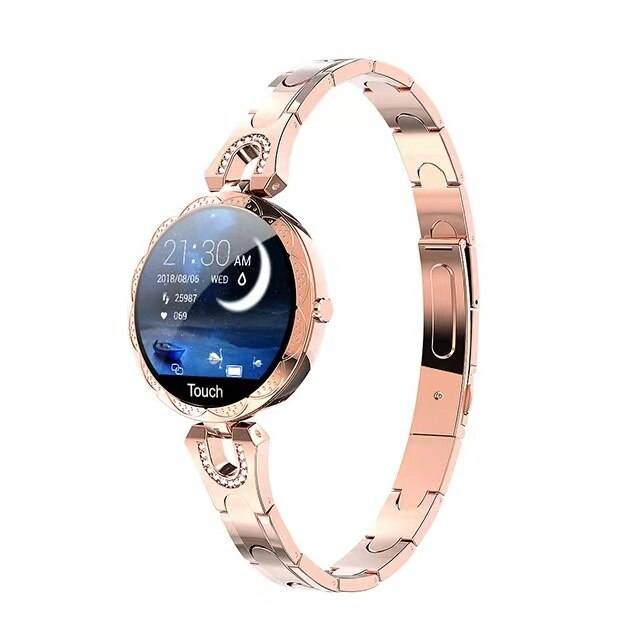 Waterdichte Dames‑Smartwatch met Gezondheidsfuncties en Lange Batterijduur