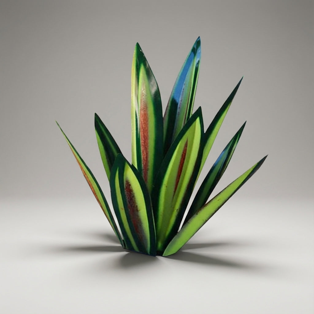 Metalen Agave‑Ornament met Solar Verlichting voor Sfeervolle Buitenaccenten