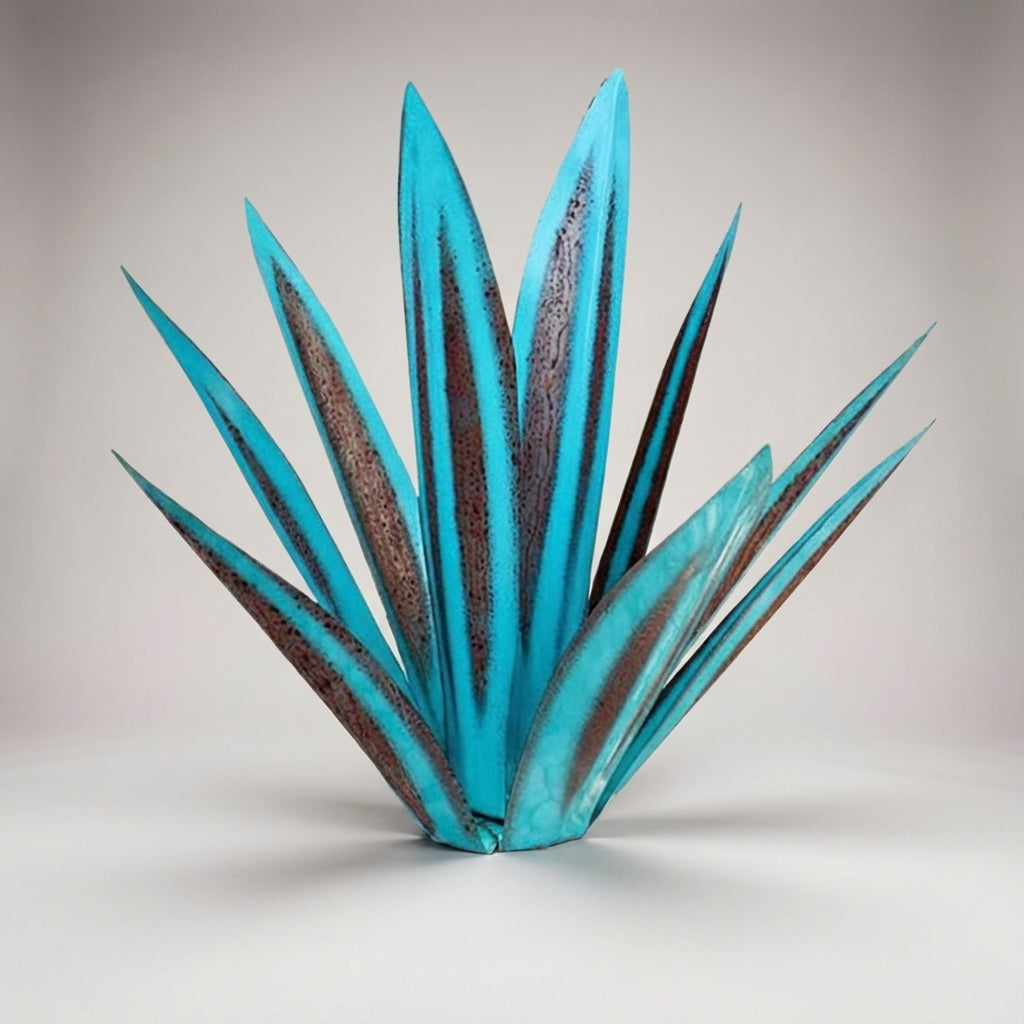 Metalen Agave‑Ornament met Solar Verlichting voor Sfeervolle Buitenaccenten