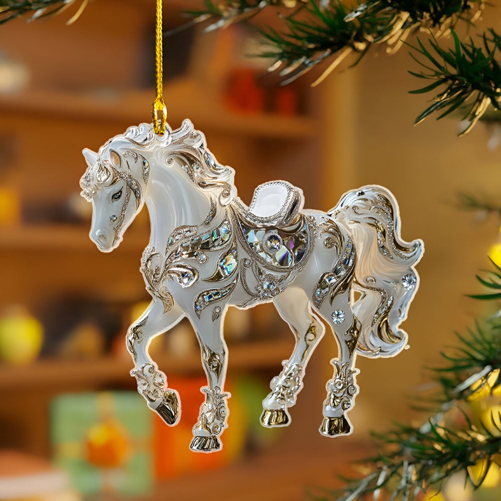 Boomornament met Diermotief en Transparante Kunststof voor Feestelijke Decoratie