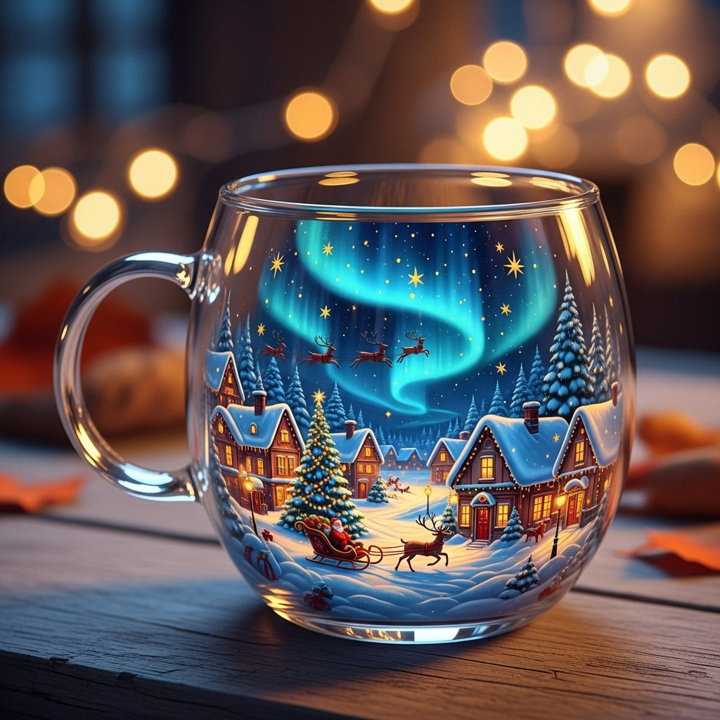 Kerstglas met Winterdecor en Sfeervolle Tafelaankleding