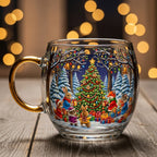 Kerstglas met Winterdecor en Sfeervolle Tafelaankleding