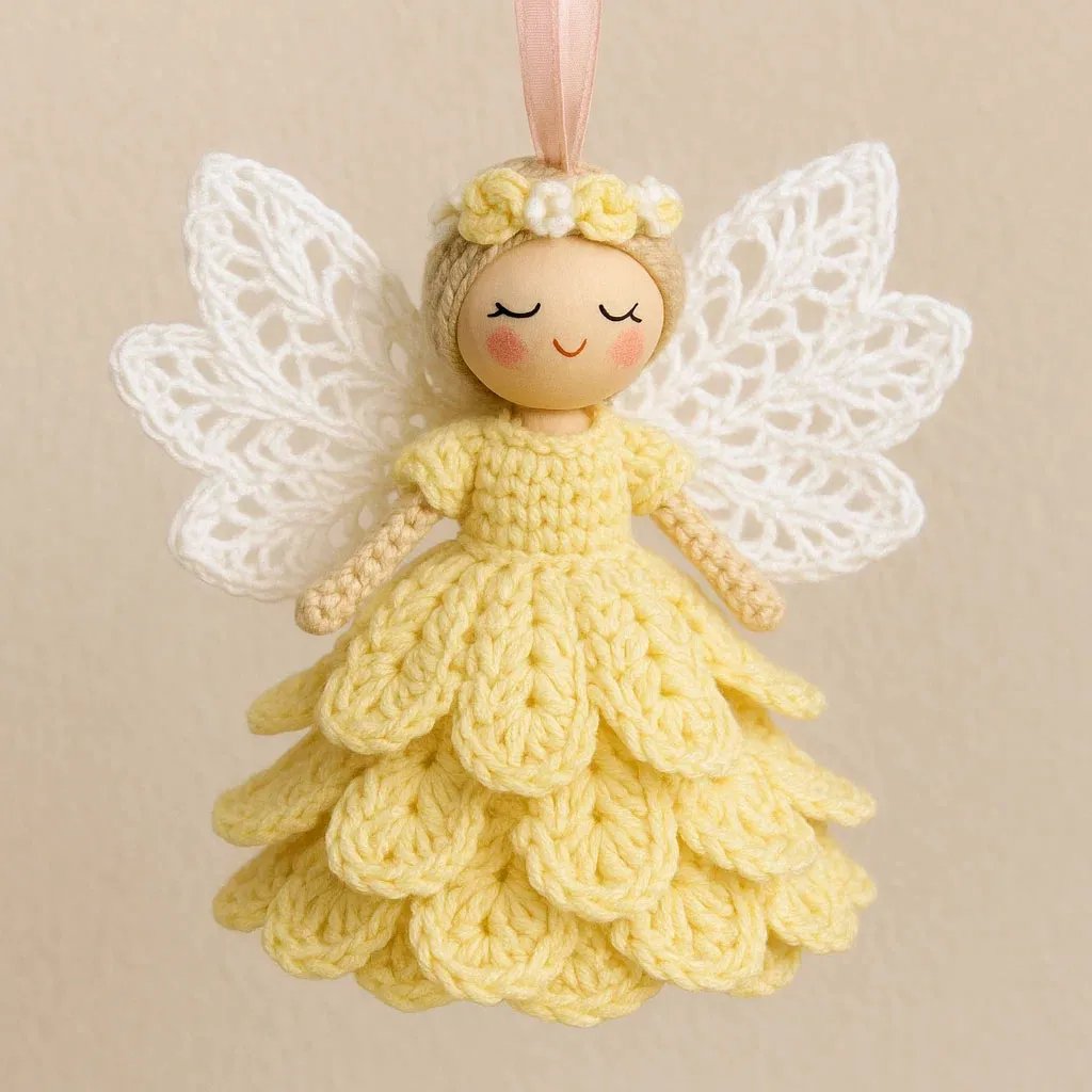 Haakset voor Kerstengel Hanger met Creatieve Handgemaakte Decoratie