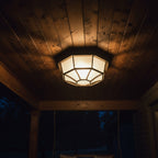 Buitenplafondlamp van Aluminium en Glas voor Veranda, Terras en Entree