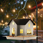 Solar Vogelvoederhuis van Metaal met Verlichting voor Tuin en Terras