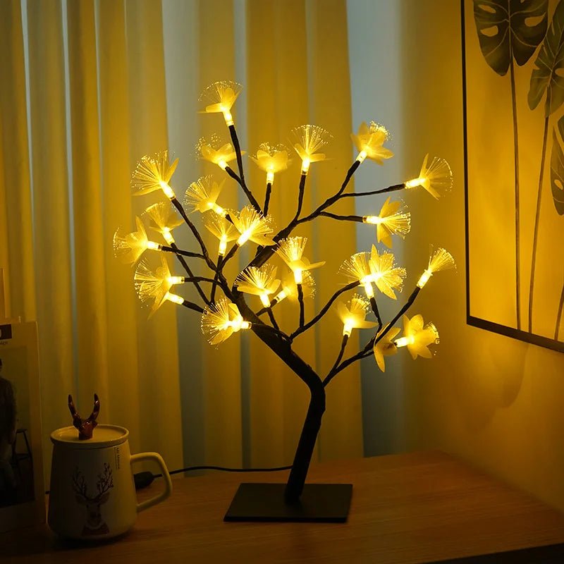 Decoratieve Bloemenboom met Warm LED-Licht voor Sfeervolle Interieurs