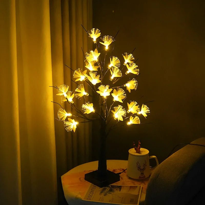 Decoratieve Bloemenboom met Warm LED-Licht voor Sfeervolle Interieurs