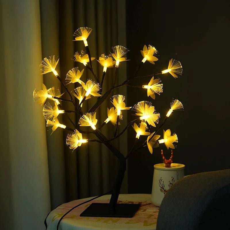 Decoratieve Bloemenboom met Warm LED-Licht voor Sfeervolle Interieurs