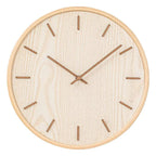 Houten Wandklok met Minimalistische Vorm en Stil Mechanisme