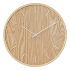 Houten Wandklok met Minimalistische Vorm en Stil Mechanisme