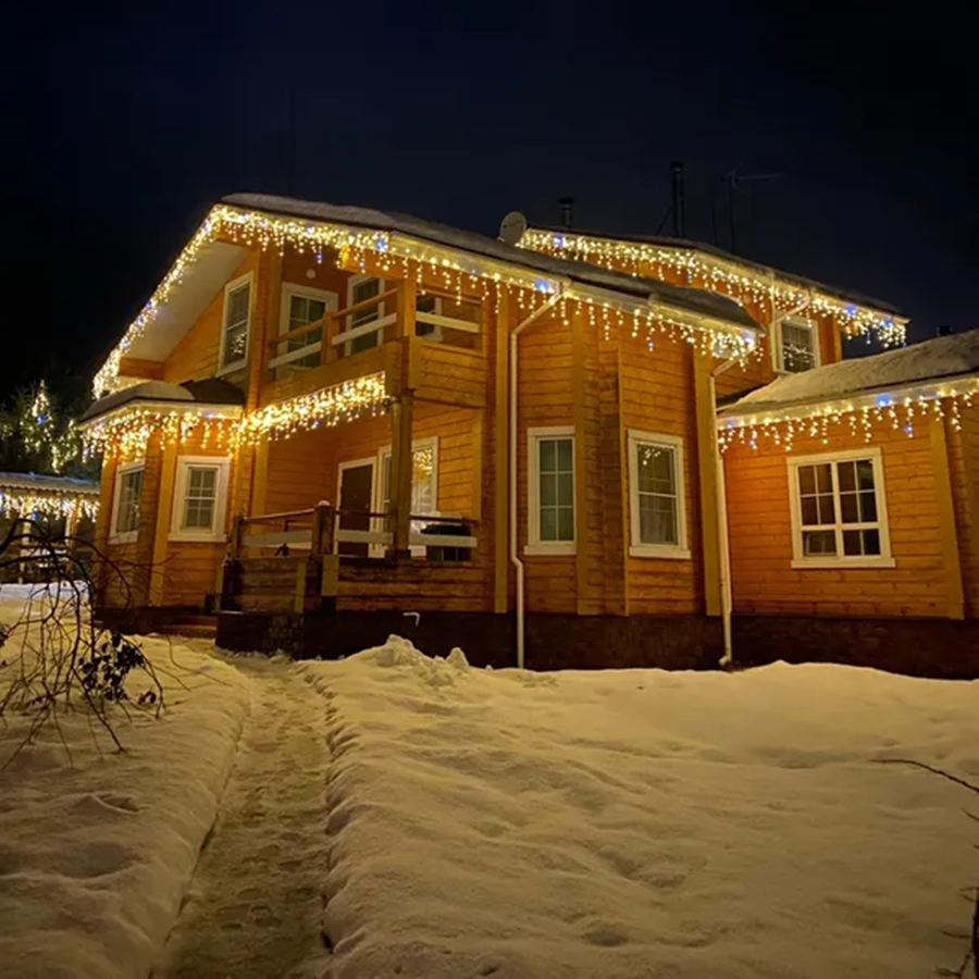 LED Lichtgordijn Voor Feestelijke Buitendecoratie Met Sprankelend Effect